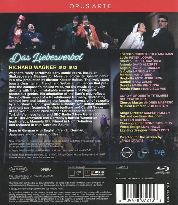 Mahler: Das Liebesverbot (Blu-ray)