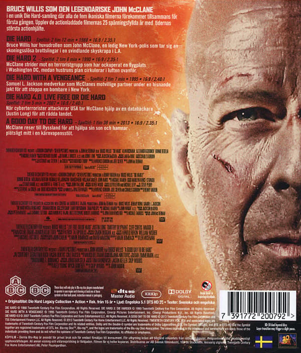 Die Hard: Legacy Collection 1-5 (6 Blu-ray)