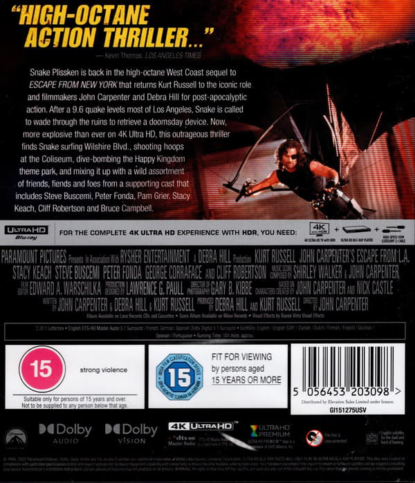 Pako L.A.:sta / Escape from L.A. (4K UHD)