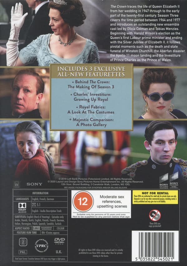 The Crown: Sæson Tre (4 DVD)