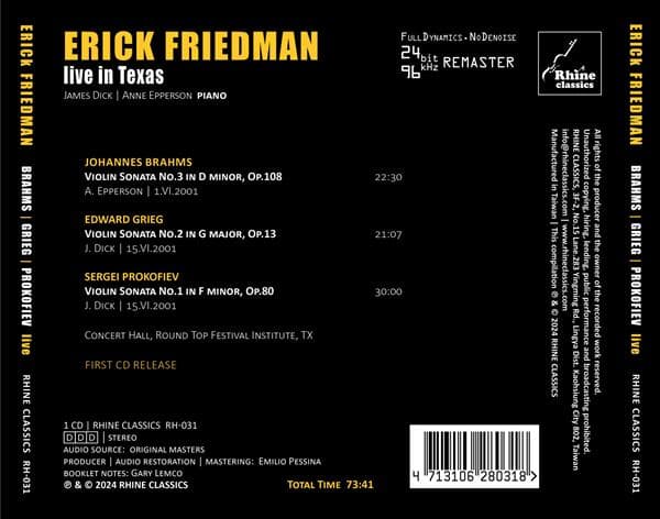 Friedman Erick: Live in Texas (CD)
