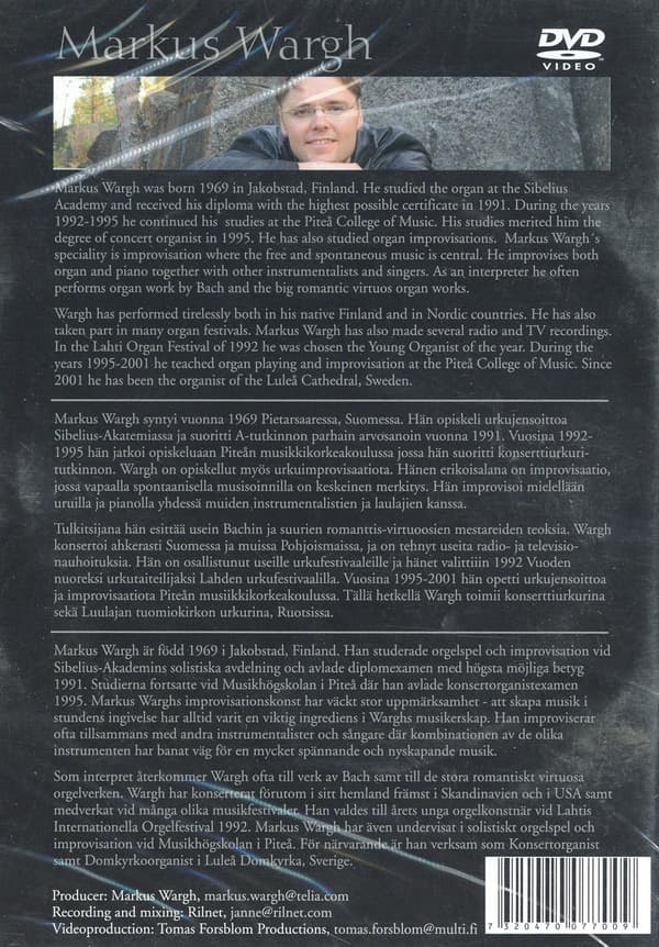 Wargh Markus: Organ Improvisation (DVD)