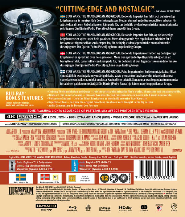 Star Wars: The Mandalorian and Grogu (4K UHD + Blu-ray)