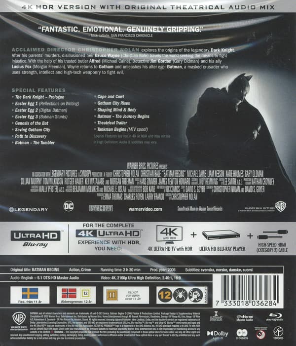 Batman Begins (4K UHD + Blu-ray)