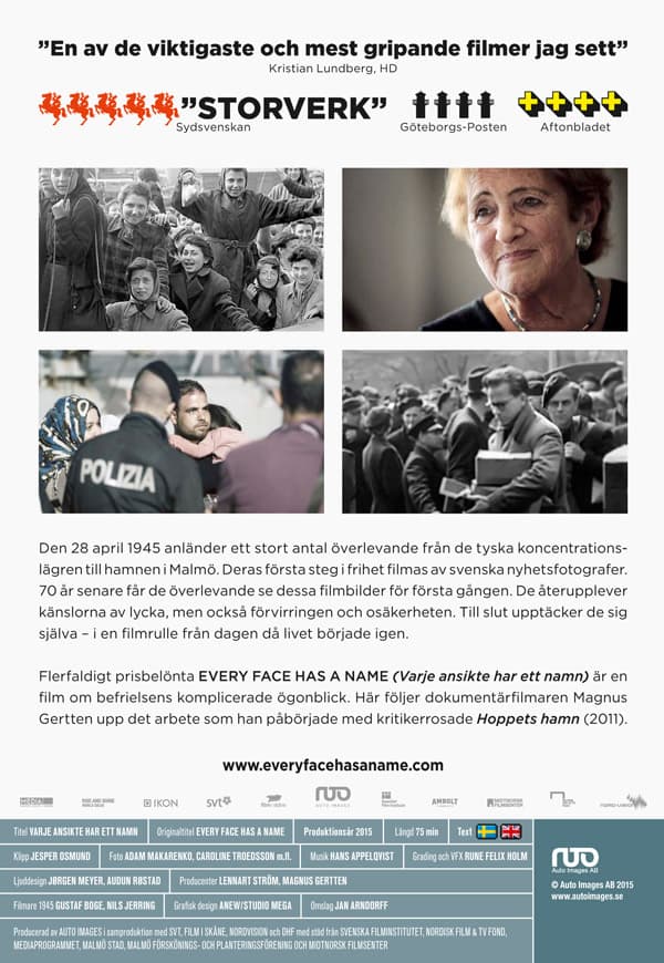 Hvert ansigt har et navn / Every face has a name (DVD)