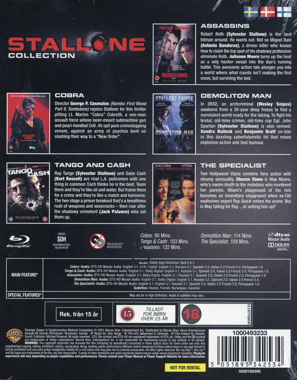 Sylvester Stallone / 5 elokuvan kokoelma (5 Blu-ray)