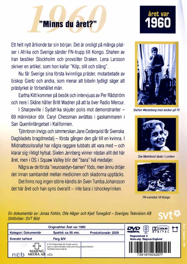 Året var 1960 (DVD)