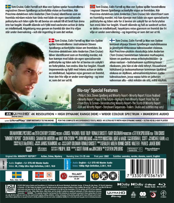 Minority Report (4K UHD + Blu-ray)