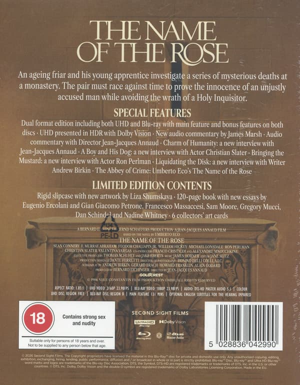 Rosens navn (4K UHD + Blu-ray / Limited)