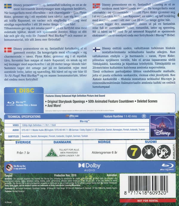 Kaksin karkuteillä / Tangled (Blu-ray)