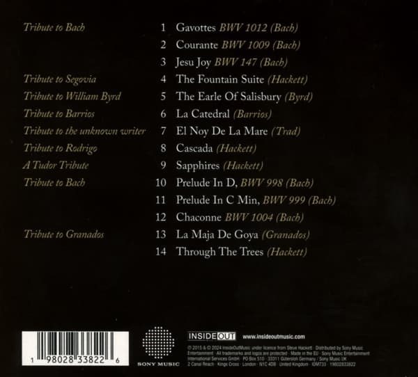 Hackett Steve: Tribute (Genudgivelse 2024) (CD)