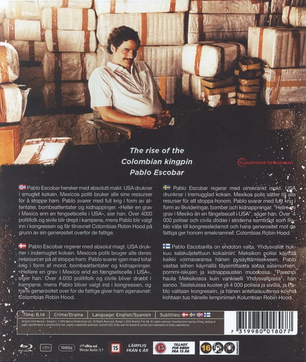 Narcos: Sæson 2 (3 Blu-ray)