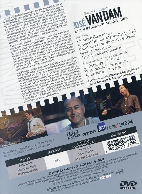 Van Dam José: Sanger & Lærer (DVD)