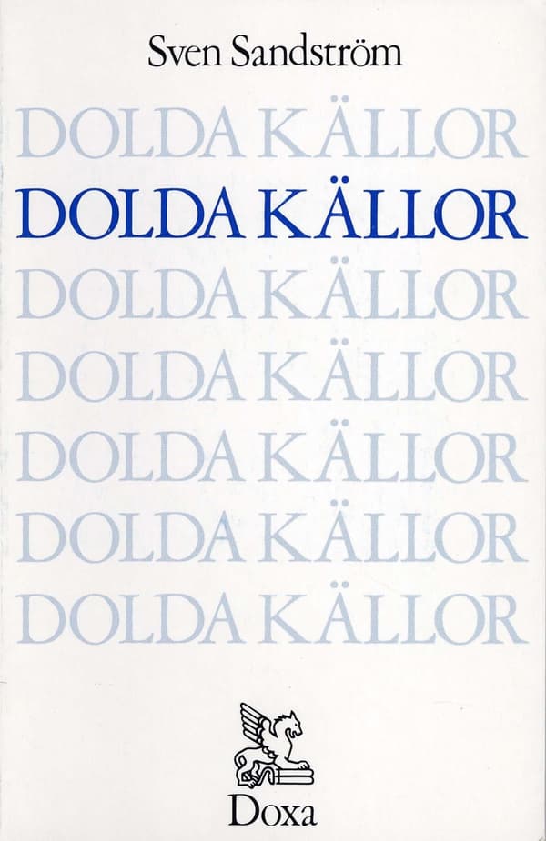 Piilotetut lähteet (Kirja / Nidottu)
