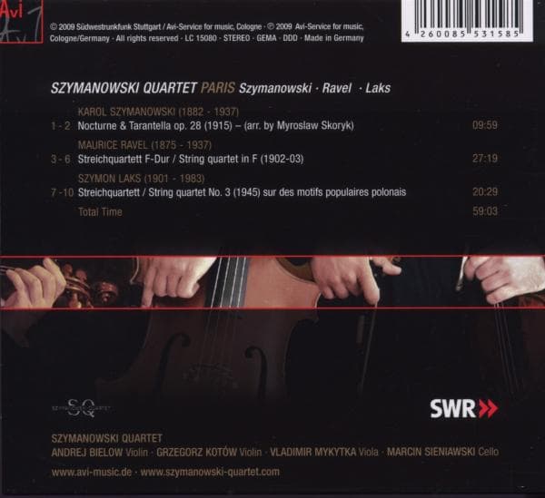 Szymanowski Quartett: Nocturne & Tarantella/Stri (CD)