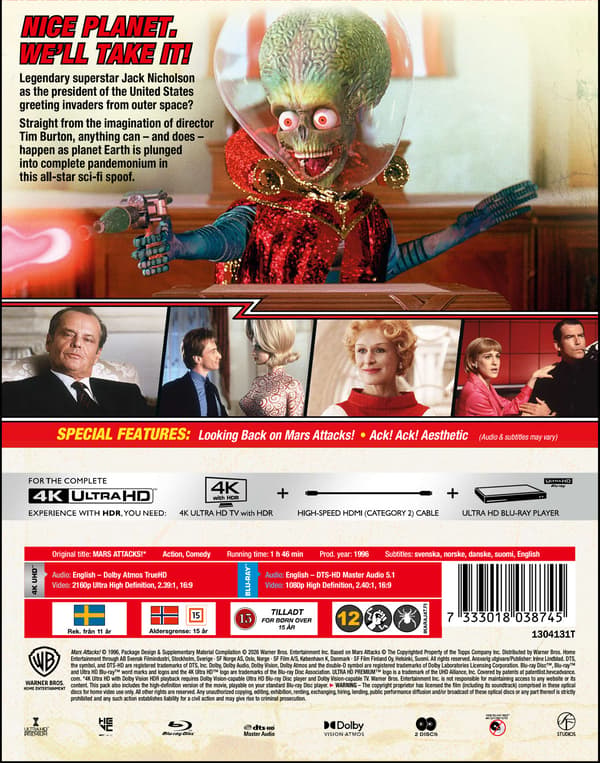Mars Attacks! (4K UHD + Blu-ray / Limited Steelbook)