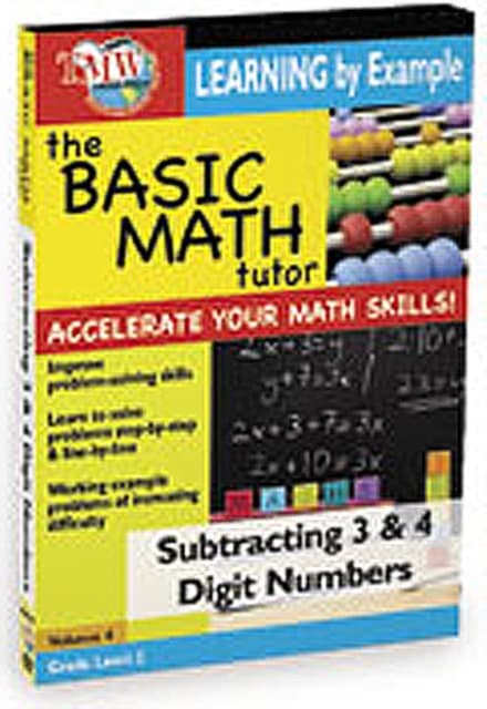 The Basic Math Tutor: Kolmen ja neljän numeron vähentäminen (DVD)