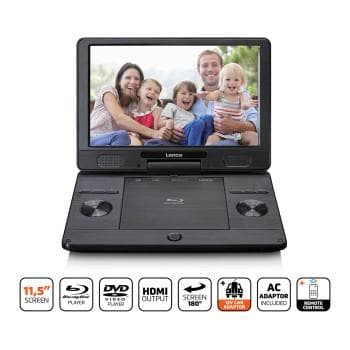 Lenco Bærbar 11,5\" Blu-ray DVD-afspiller Sort
