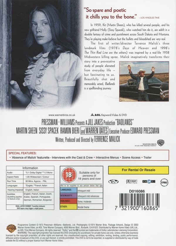 Julma maa / Badlands (DVD)