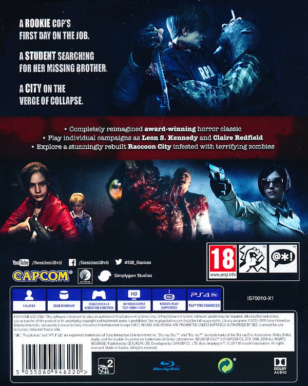 Resident Evil 2 Remake (PS4)
