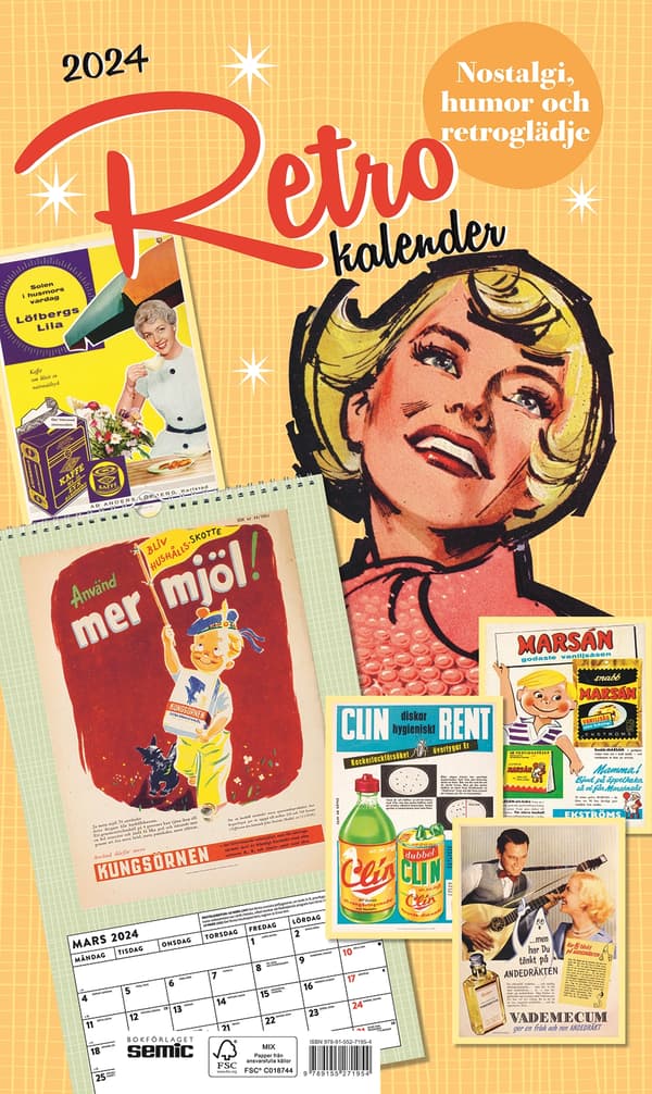 Retrokalender 2024 (Bok / Spiral)