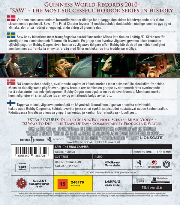 Saw 7 / The Final Chapter / Saw (Blu-ray 3D)
