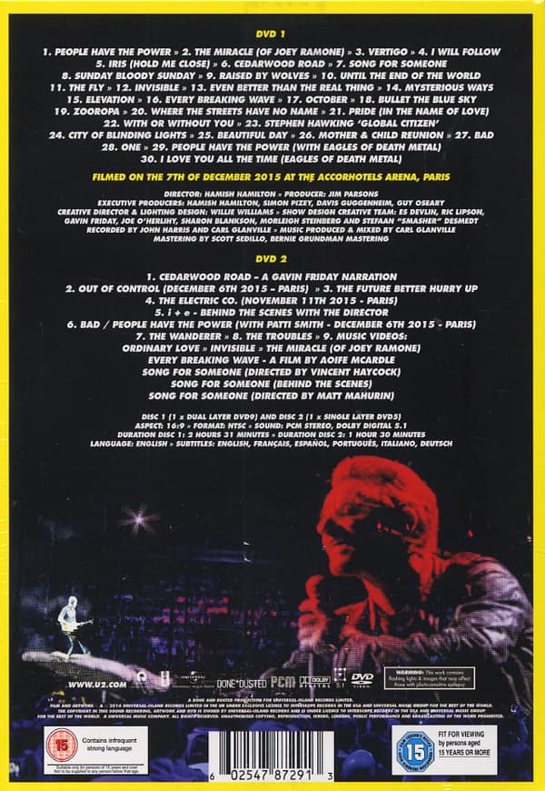U2: Innocence + Experience / Live 2015 (Deluxe) (2 DVD)