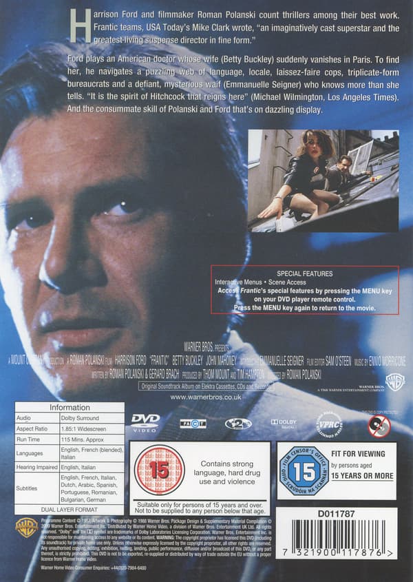 Frantic (DVD)