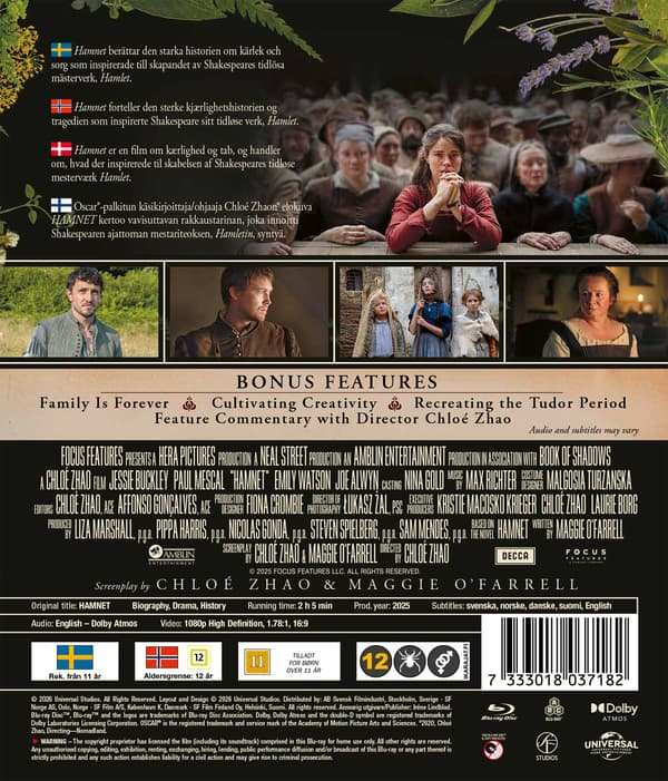 Hamnet (Blu-ray / Collector's Edition)