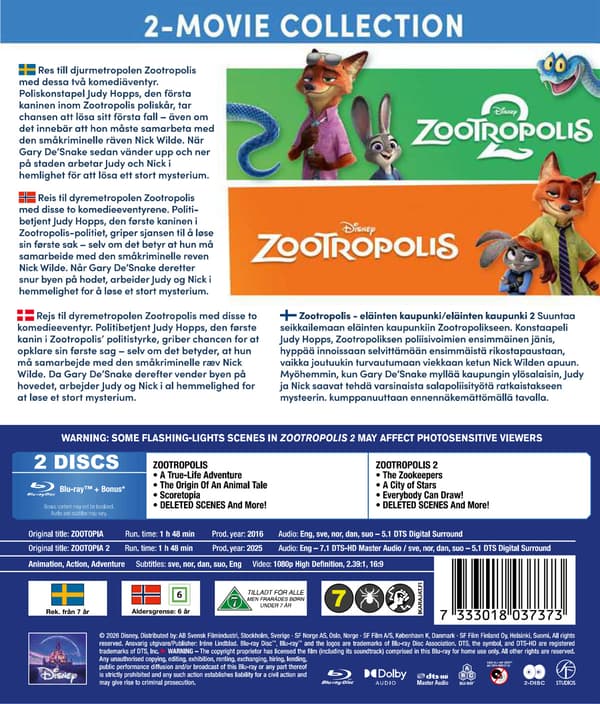 Zootropolis 1+2 (2 Blu-ray)
