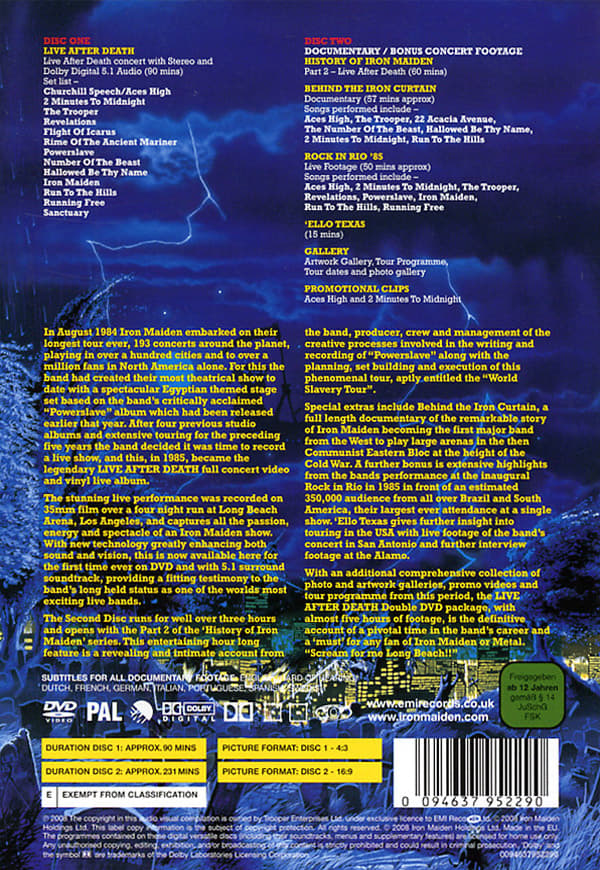 Iron Maiden: Live after death 1985 (2 DVD)