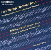 Bach CPE: Kosketinkonsertot Vol 7 (CD)