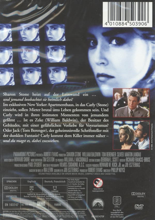 Sliver (Saksankielinen kansi) (DVD)
