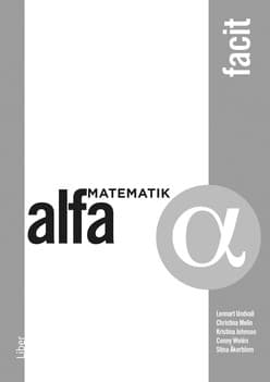 Matematik Alfa Facit (Bok / Häftad)