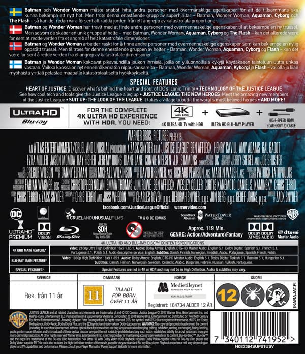 Justice League (4K UHD + Blu-ray)