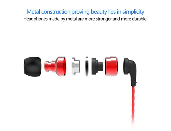 SoundMAGIC E80C hörlur in-ear med mik/Red