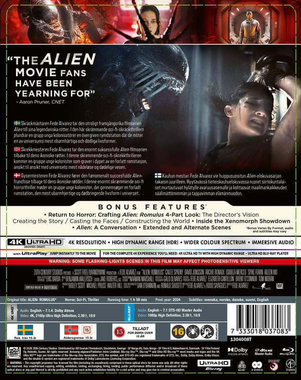 Alien: Romulus (4K UHD + Blu-ray / Limited Steelbook)