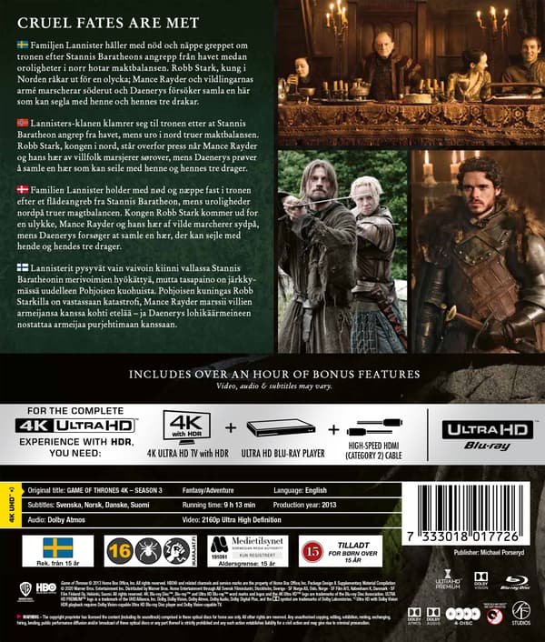 Game of Thrones / Kausi 3 (4 4K UHD)