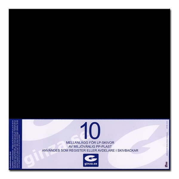 Afdelere til LP Sort 10-pak 35x32cm