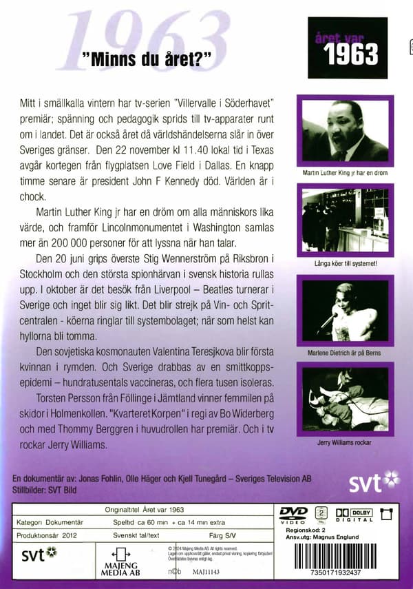 Året var 1963 (DVD)
