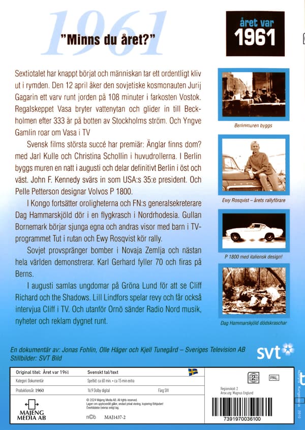 Året var 1961 (DVD)