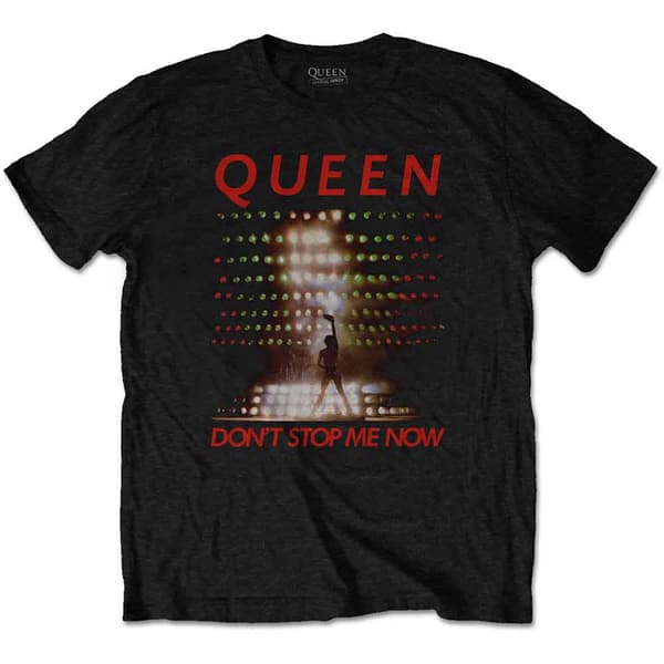 Queen: Unisex T-paita/Don't Stop Me Now (Musta) (Medium)