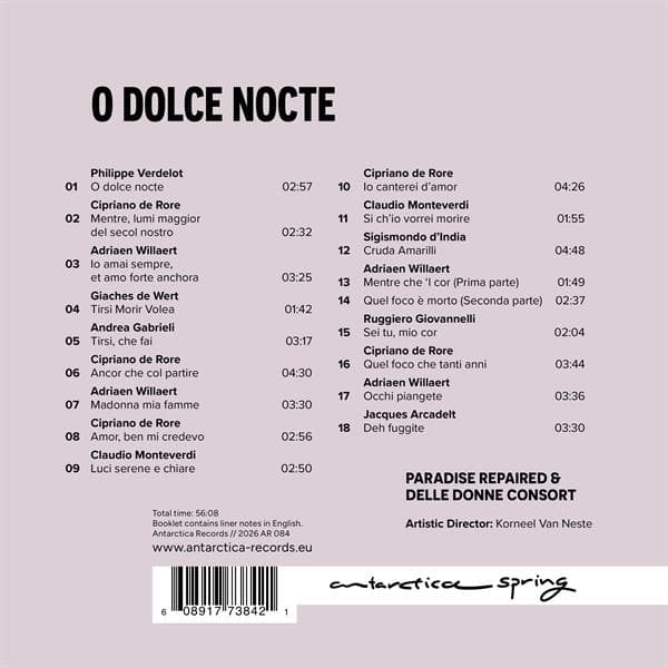 Delle Donne Consort: O Dolce Nocte (CD)