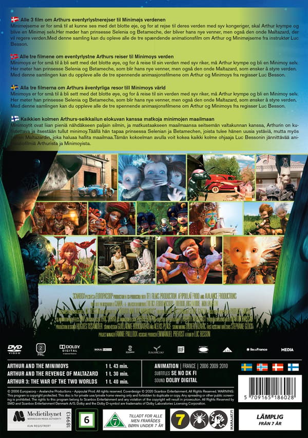 Arthur ja Minimoit - 3 elokuvan kokoelma (3 DVD)