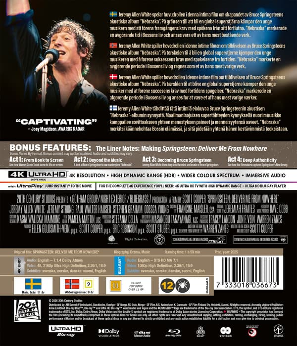 Springsteen: Deliver Me from Nowhere (4K UHD + Blu-ray)