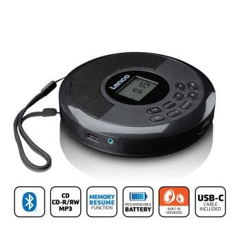 Lenco Discman med Bluetooth® og indbyggede højttalere