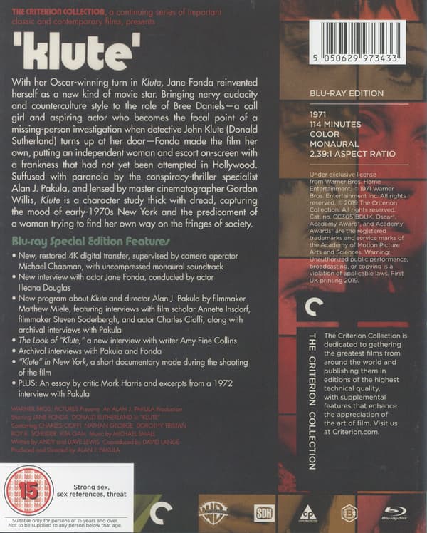 Klute - The Criterion Collection (Blu-ray)