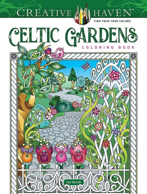 Celtic Gardens Coloring Book (Bok / Häftad)