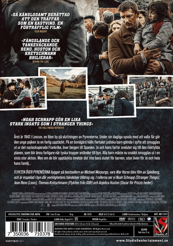 Flykten över Pyrenéerna / Waiting for Anya (DVD)