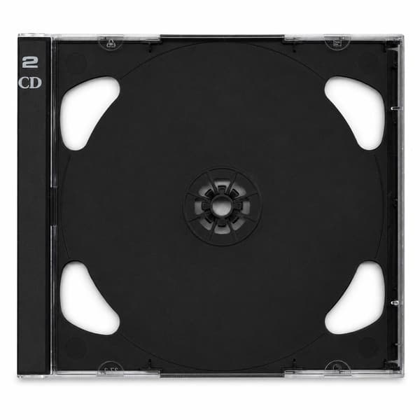 CD-kotelo Musta Twinbox Slimline 2 CD-levylle